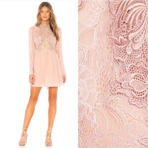 FREE PEOPLE Divine Mini Dress In Rose